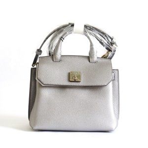 MCM Milla Spike Silver Park Avenue Leather Mini Bag Purse NWT New